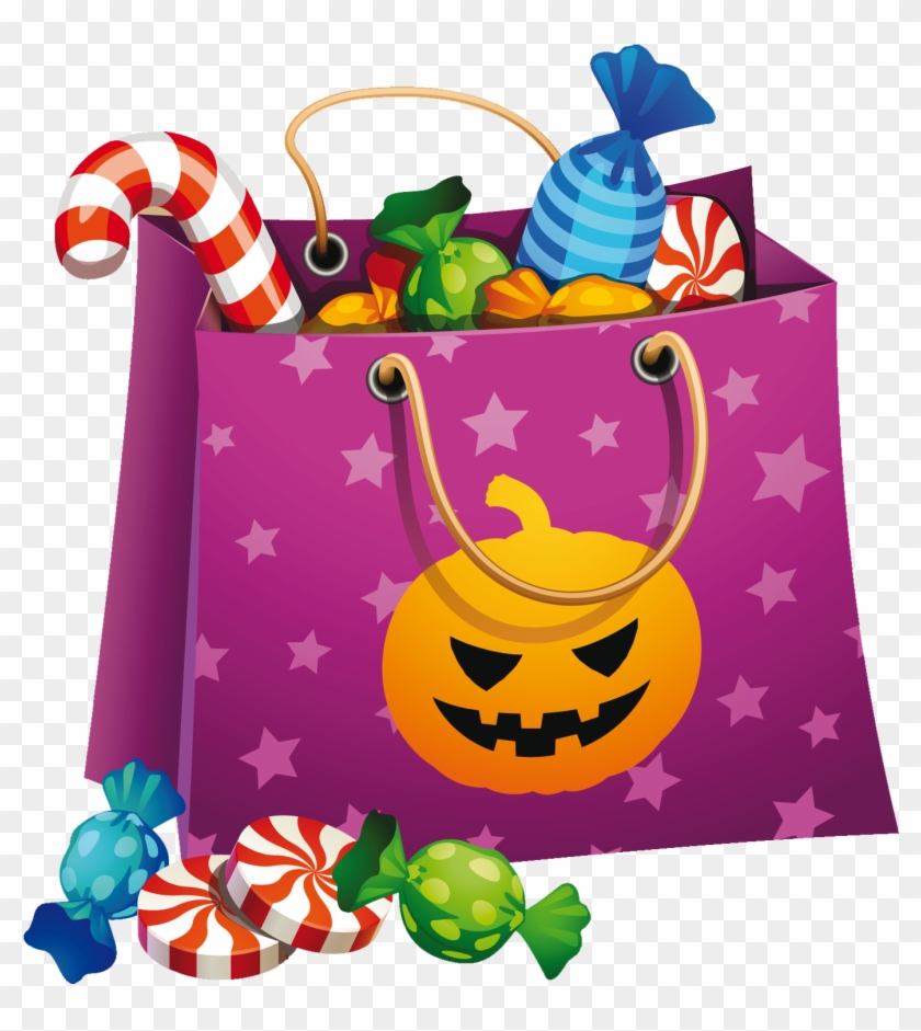 Halloween Png Candy Bag Clipart - Jack-o'-lantern #992942