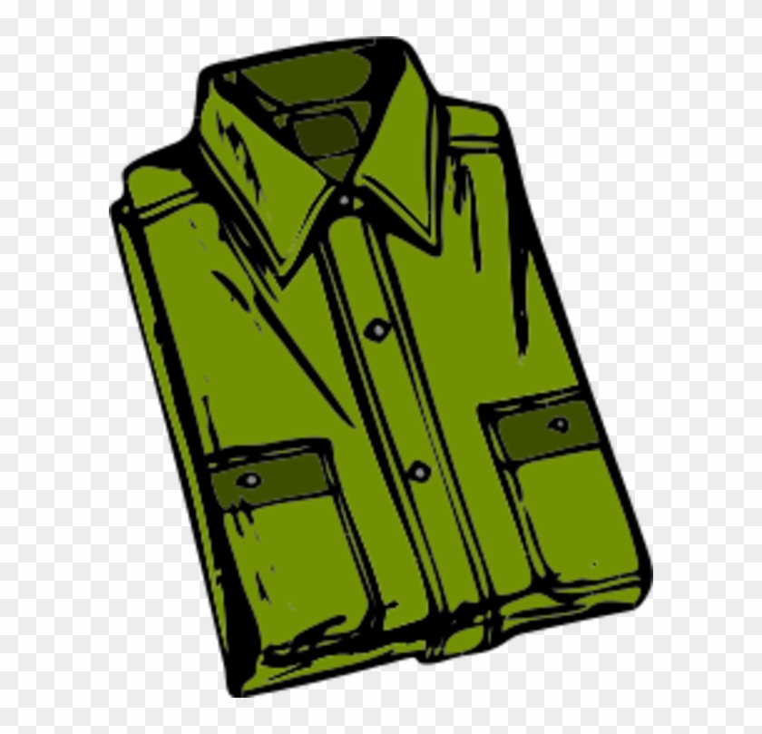 Folded Dress Shirt Clip Art - Shirt Clip Art #993040