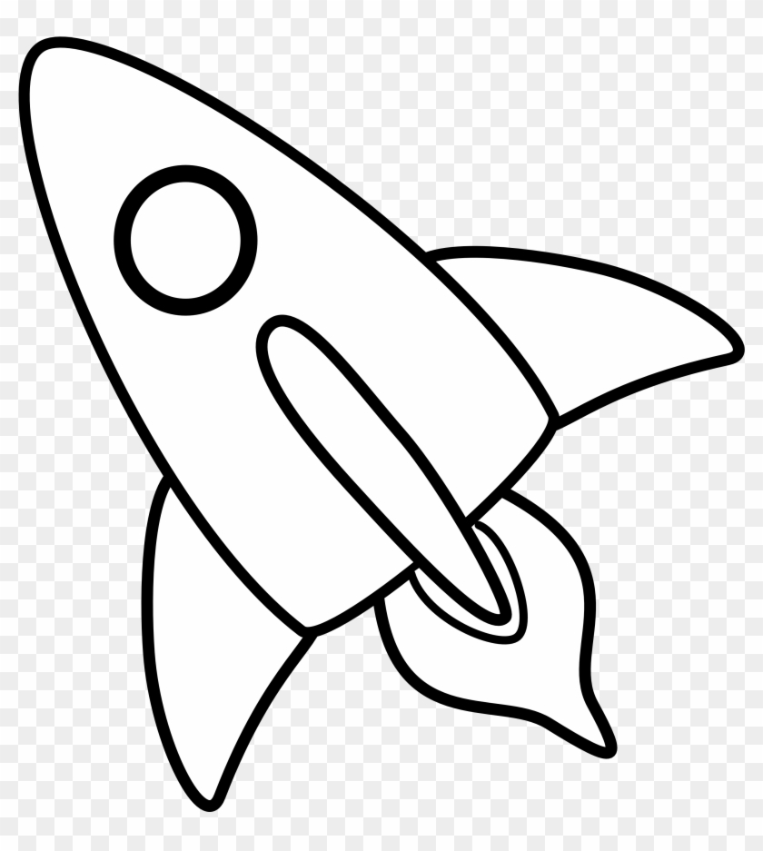 Space Rocket Clip Art Black And White Pics About Space - Clip Art #993254
