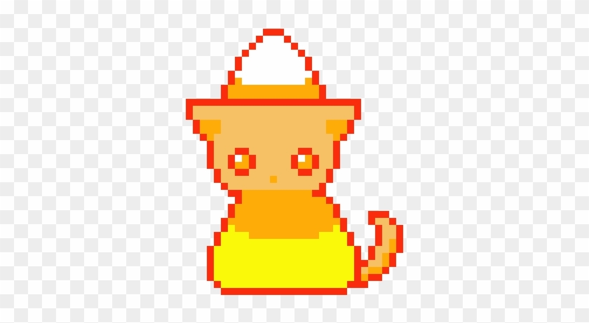 Candycorn Cat - Cute Cat Pixel Art #993373