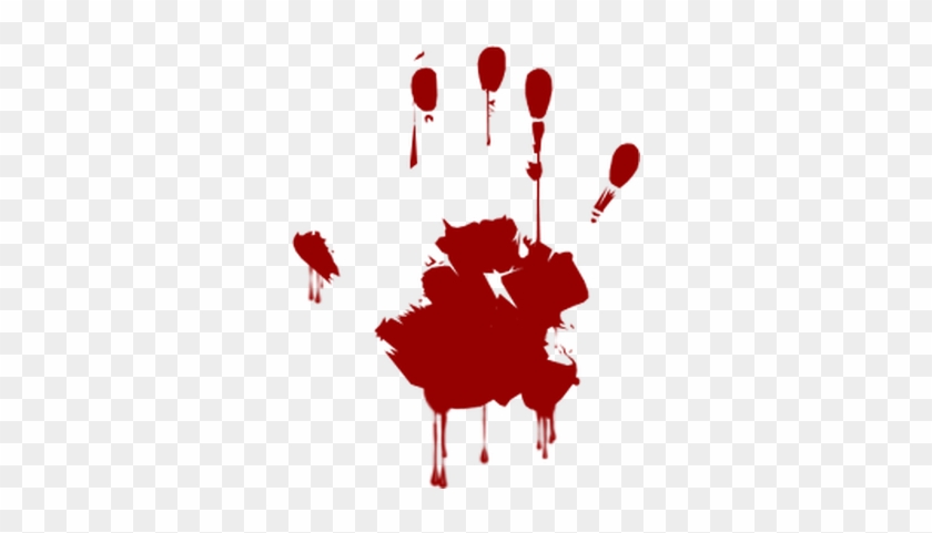 Hand Print Blood Dripping Vector Royalty Free Cliparts, - Blood Png #993697