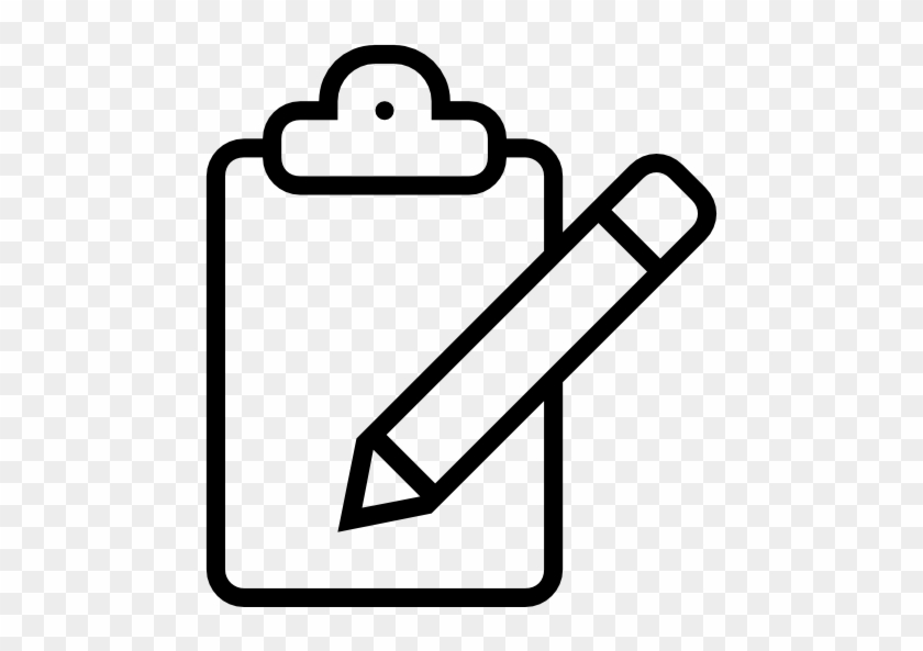 Clipboard Edition Outlined Interface Symbol Free Icon - Klemmbrett Icon #993791
