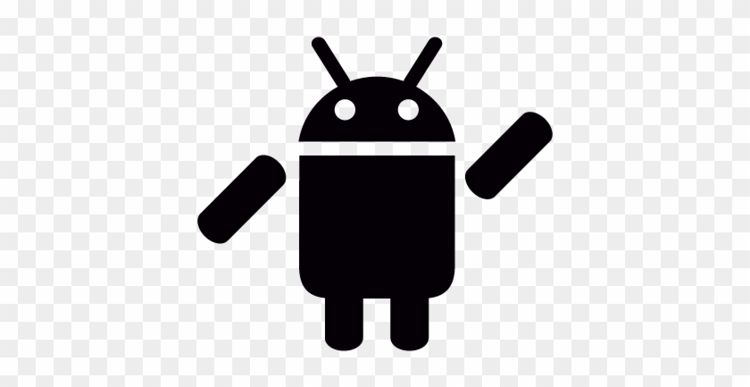 Android With Left Arm Up Vector - Android App Vector #993868