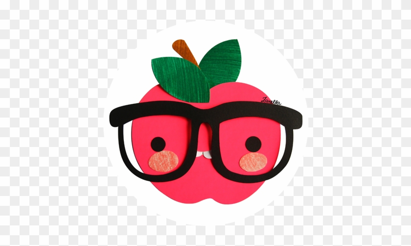 Fruit, Character Design, And Collage Image - Nerdy Apple #994051