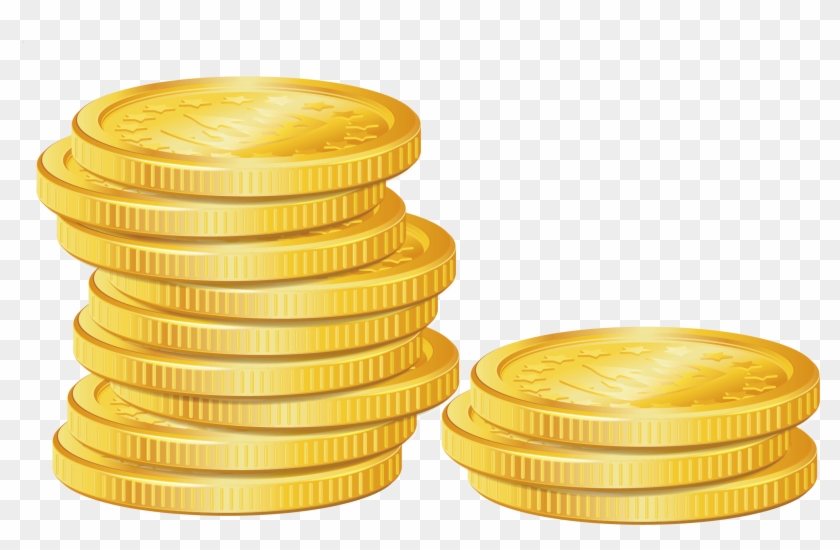 Money Clipart Transparent Png - Gold Coins Vector Png #994160
