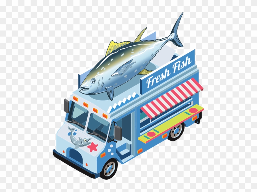 Isometric Food Truck - Atlantic Bluefin Tuna #994260