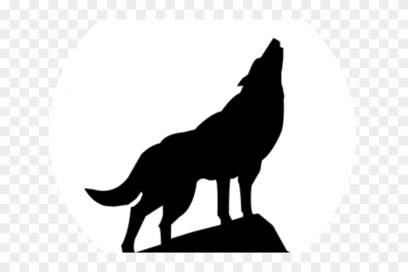 Howling Wolf Clipart - Wolf Silhouette Vector #994359