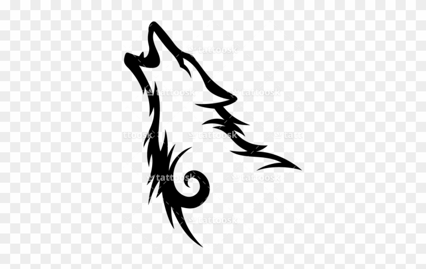 Tribal Howling Wolf ❥❥❥ Https - Tattoo - Free Transparent PNG Clipart  Images Download