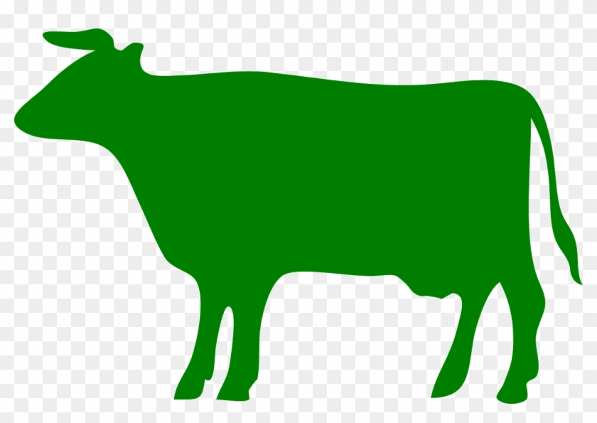 Kuh, Bauernhof, Tier, Rinder, Molkerei - Green Cow Silhouette #174019
