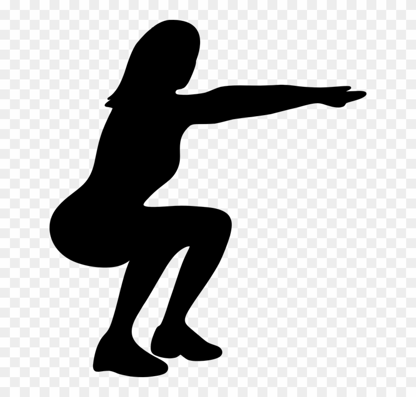 Oberschenkel Traing - Kniebeugen - Squat Silhouette Png #174057