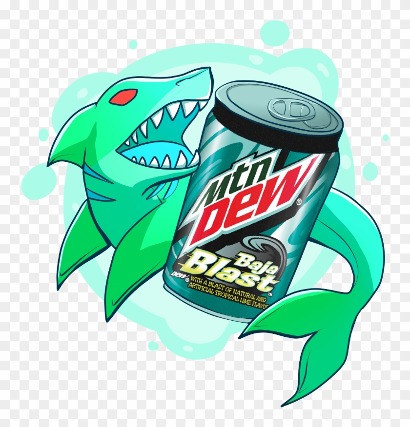 Baja Blast Shark By Angel-hawk - Mountain Dew White Out #174107