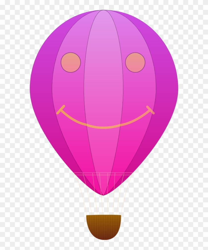 Free Vector Happy Hot Air Balloon Cartoon Clip Art - Hot Air Balloon Clip Art #174150