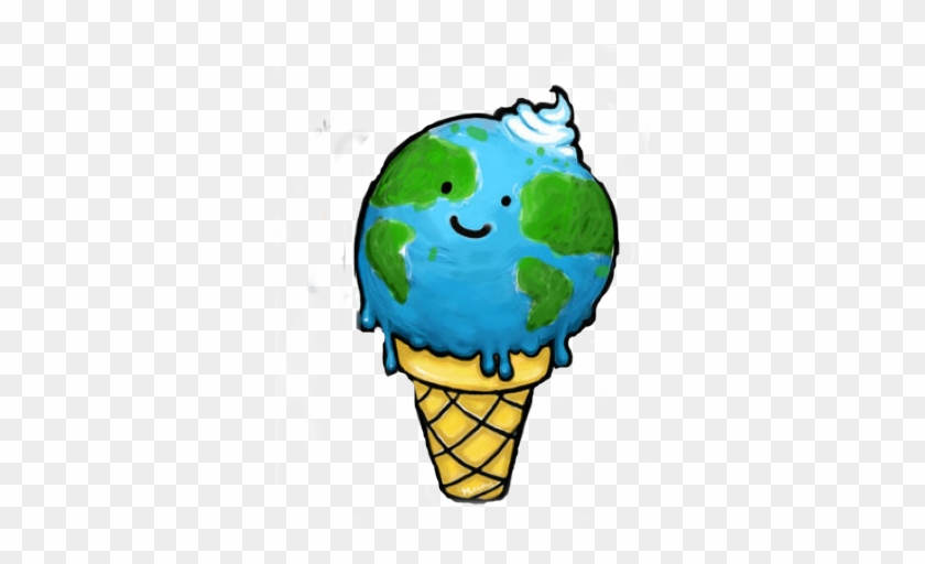 #global Warming #earth #ice-cream #ice Cream #world - Climate Change Cartoon Earth #174225