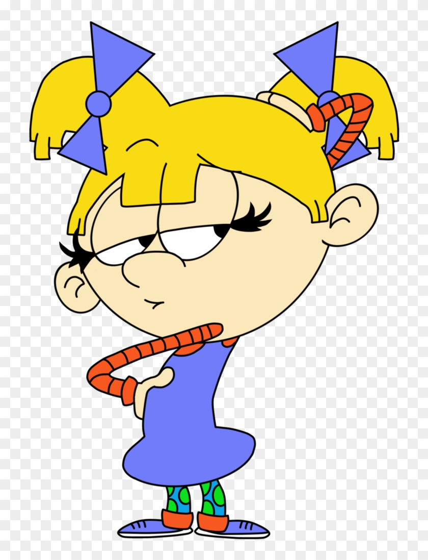 Angelica Pickles In The Loud House Style By Marjulsansil - Rugrats The Loud House #174249