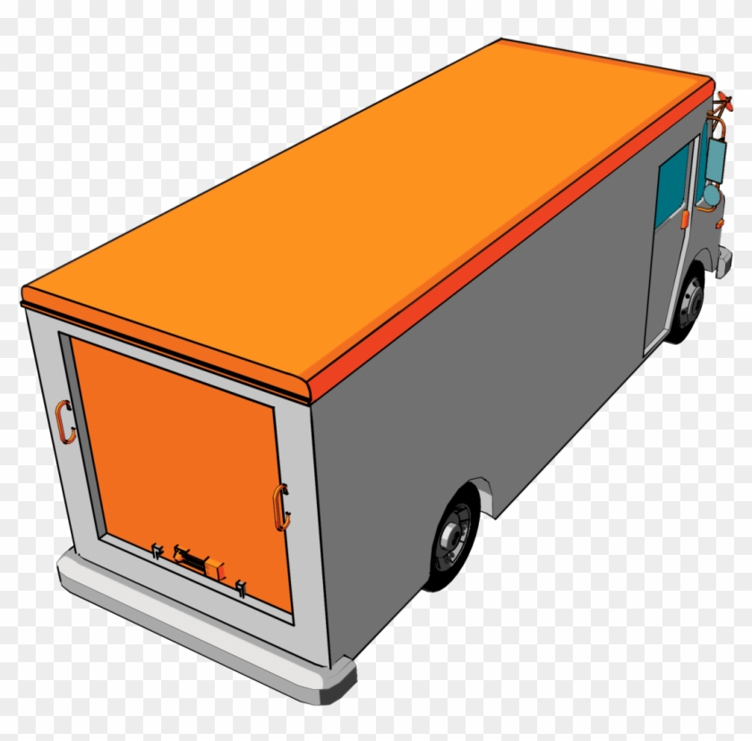 Delivery Truck Top View Png Clipart - Top View Trucks Clip Art #174289