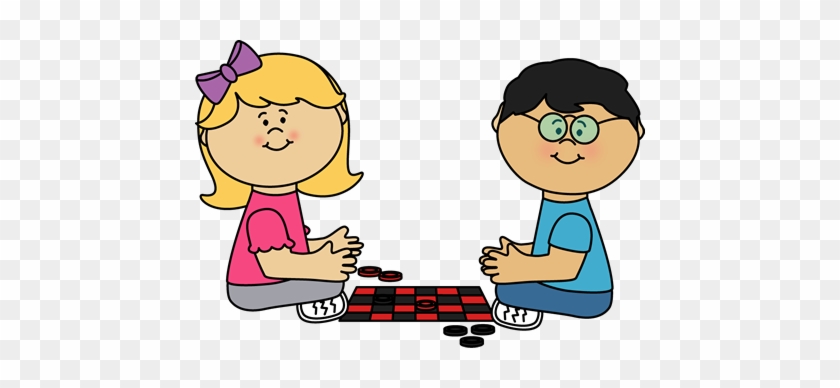 Kids Playing Checkers Clip Art - Play Clipart #174329