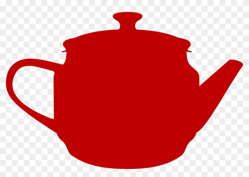 Teacup Clipart Red - Alice In Wonderland Teapot Silhouette #174421