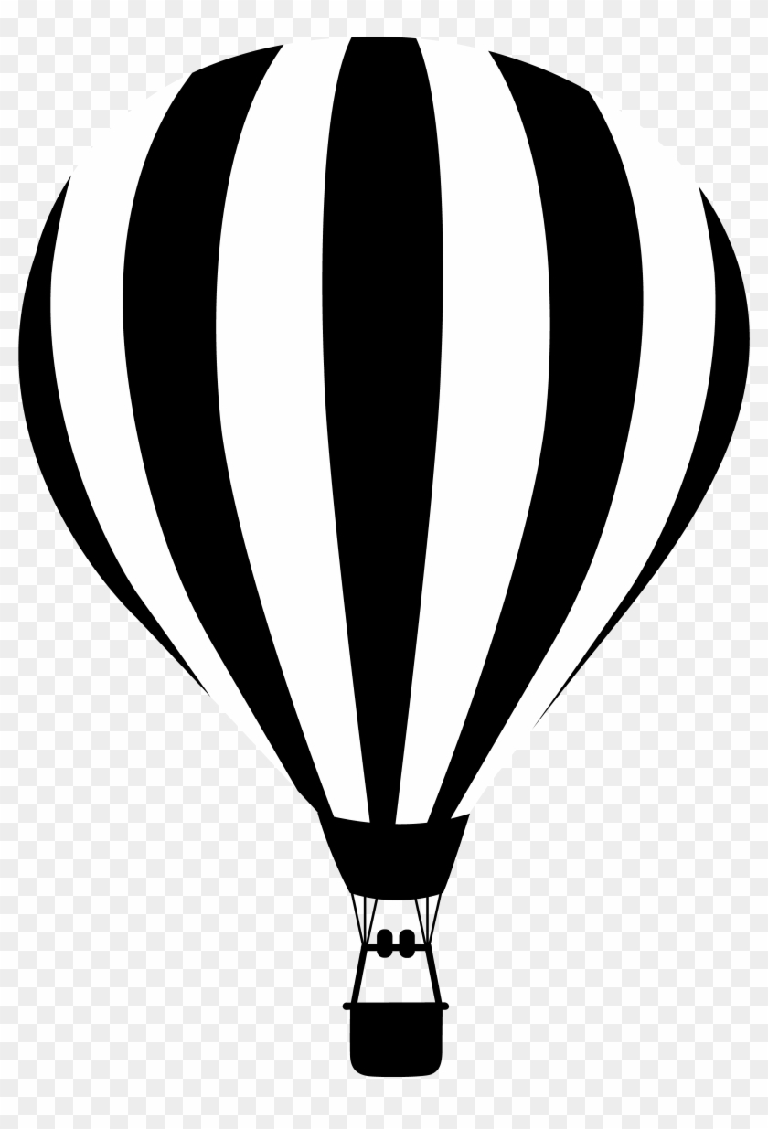 Hot Air Balloon Clipart Black And White - Hot Air Balloon Black And White #174471