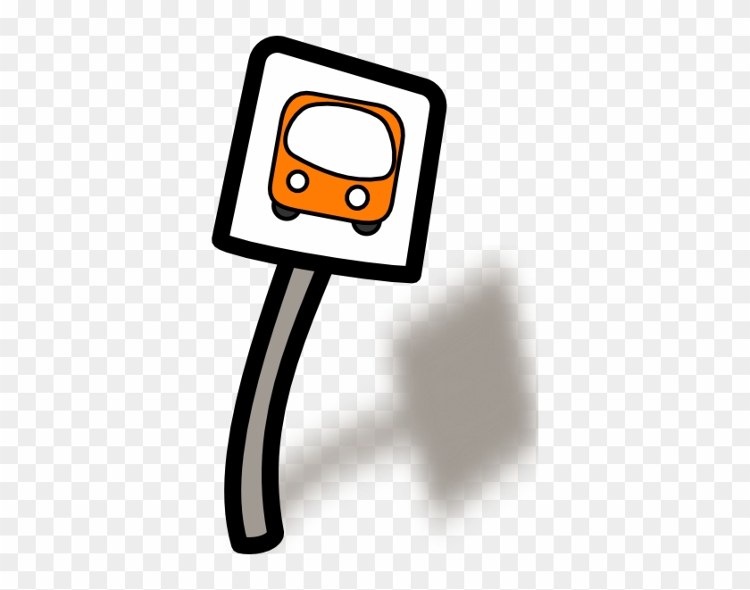 Free Vector Funny Bus Stop Clip Art - Bus Stop Clipart #174486