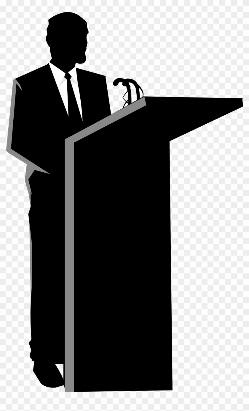 No Speaking Please - Person Behind A Podium #174505