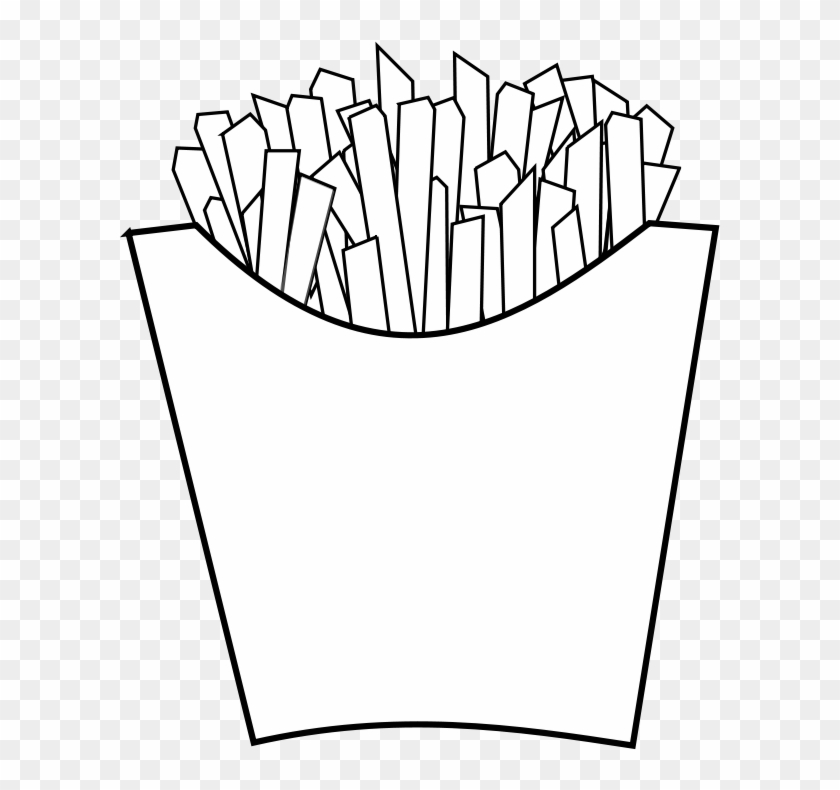 Free French Fries Line Art - French Fries Coloring Pages #174531