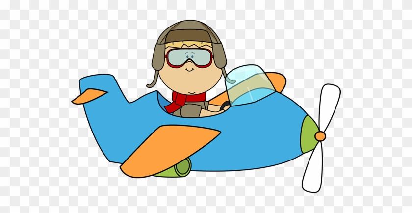 Boy Flying An Airplane Clip Art - Flying A Plane Clipart #174535