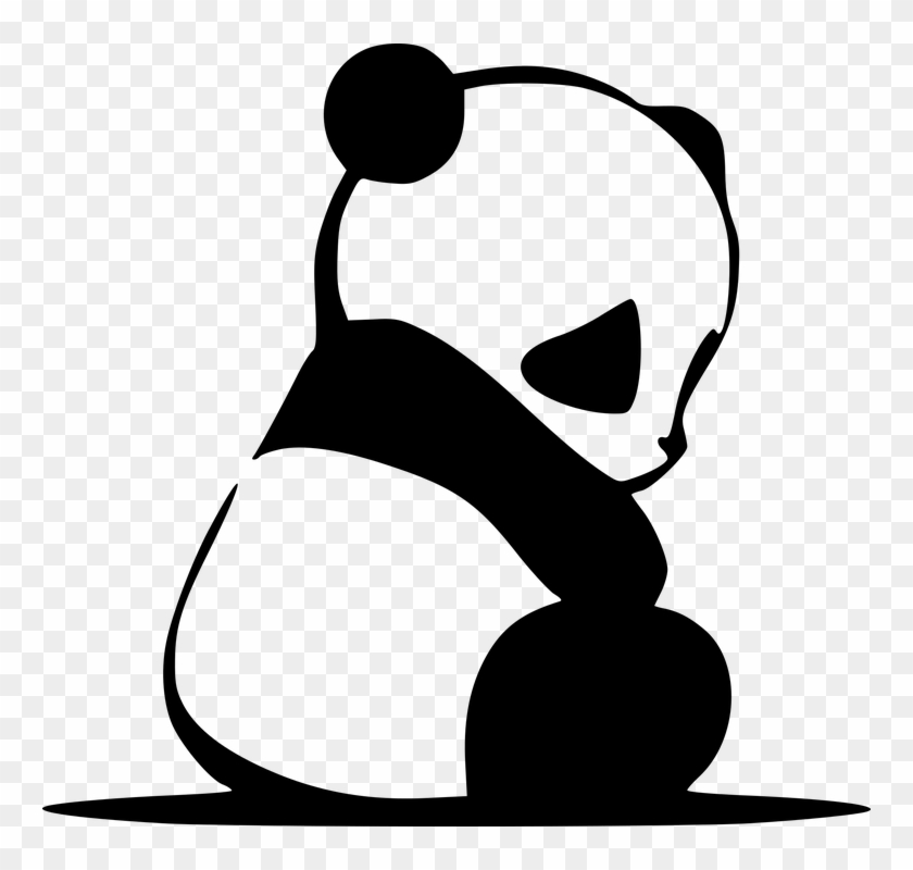 Panda Clipart Transparent - Black And White Panda #174548