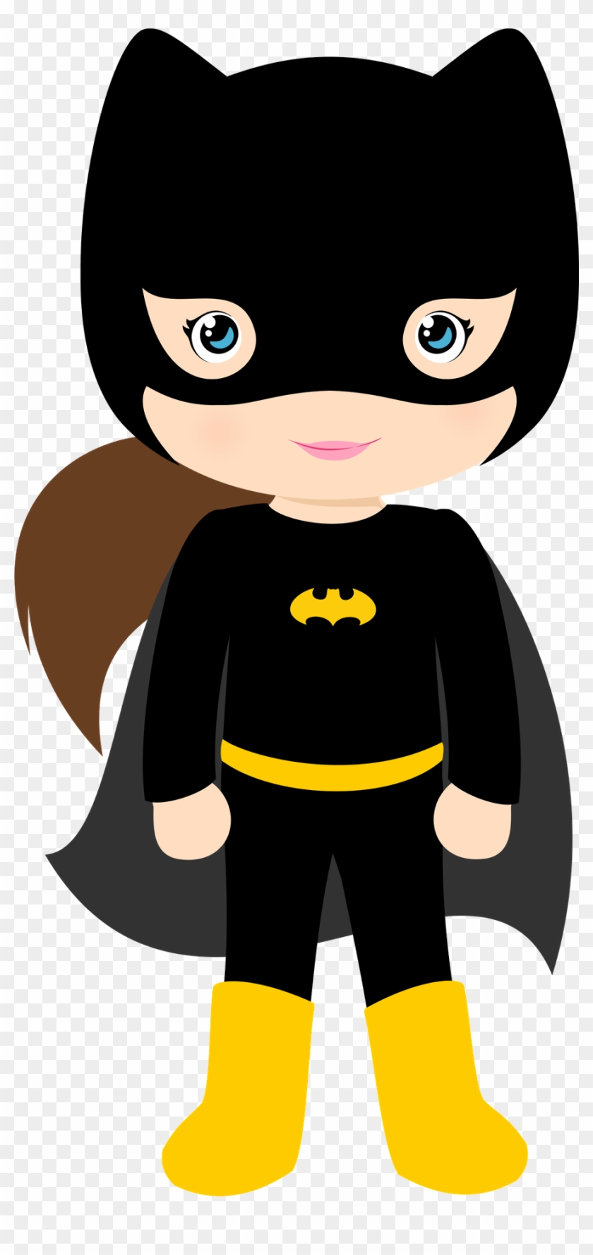 Super Héroes - Batman Girl Cartoon - Free Transparent PNG Clipart Images  Download