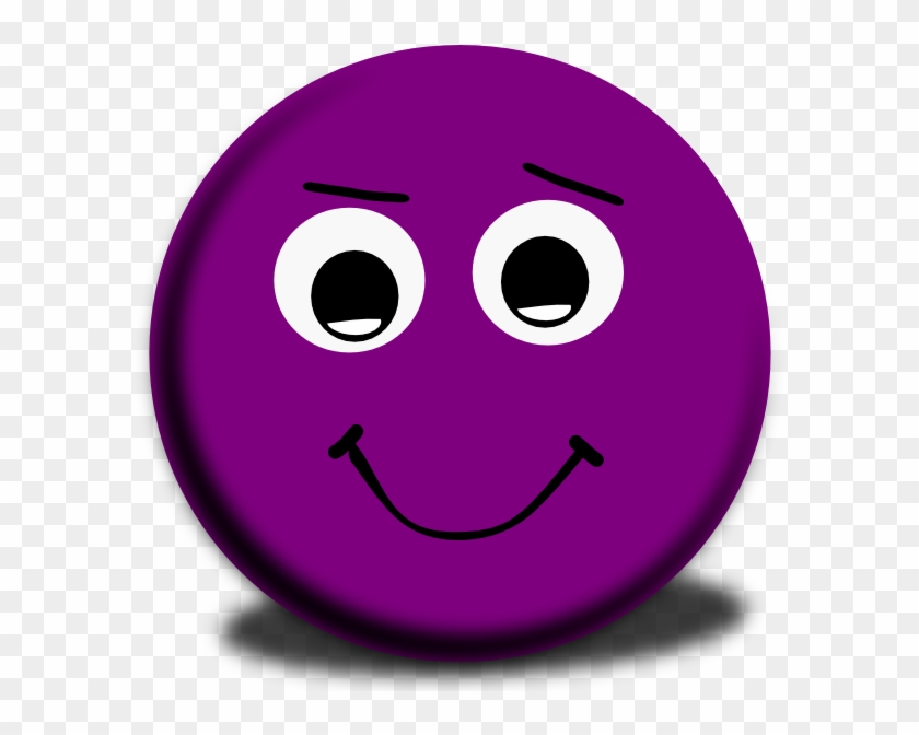 Purple Winking Smiley Face Clip Art - Smiley Face Clip Art Purple #174625