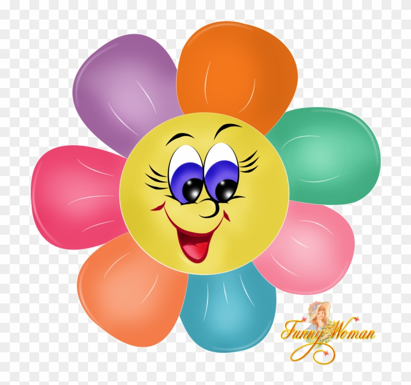 Торт Цветик Семицветик - Flowers With Faces Clipart #174627