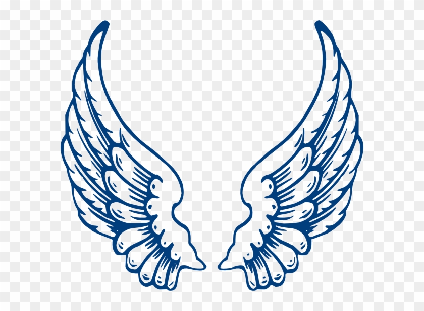 Wings1 Clip Art At Clker Com Vector Online Royalty - Blue Angel Wings Logo #174633