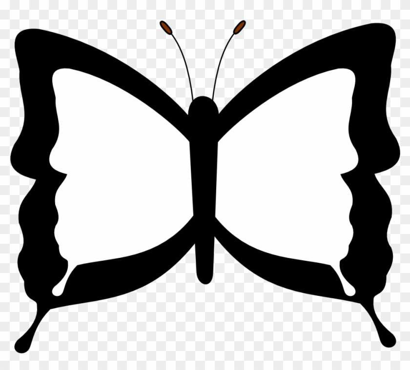 Butterfly Black And White Black And White Butterfly - Butterfly Clipart Black And White #174642