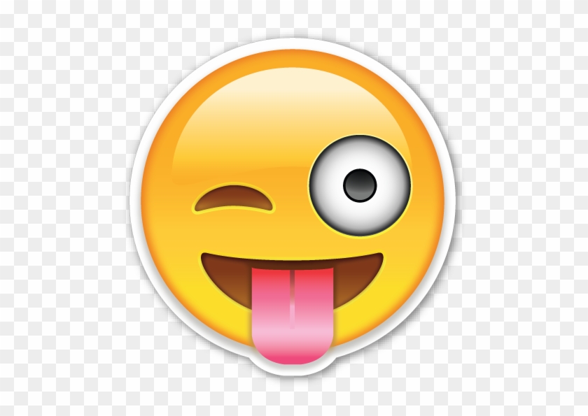 Tongue out emoji text