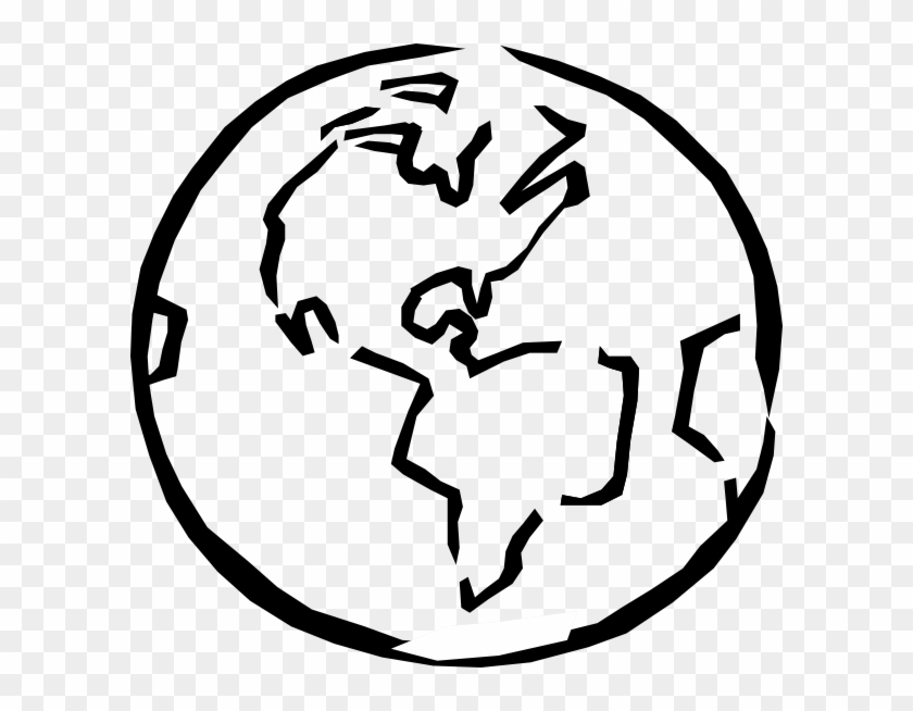 Globe Clipart Black And White - Earth Clipart Black And White #174700