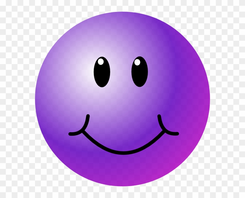 Clipart Of Happy Face Purple Smiley Clip Art At Clker - Purple Smiley Face #174738