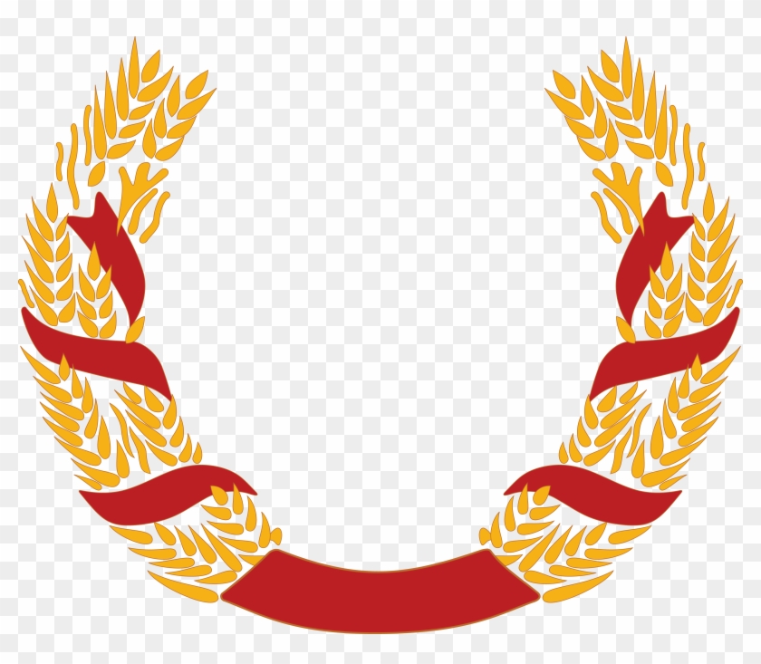 - Eps, - Svg, - Free Clipart Of A Wheat Wreath - Wheat Wreath Clipart #174823