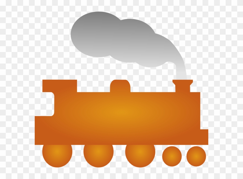 Train Clip Art At Clker - Orange Train Clipart #174921