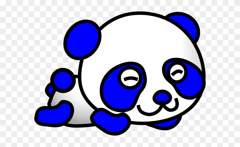 Blue Panda Clip Art At Clker - รูป การ์ตูน หมี แพนด้า #174988