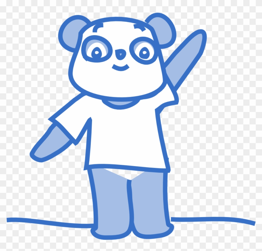 Panda Clipart Blue - Bye Gif Animation Png #174998