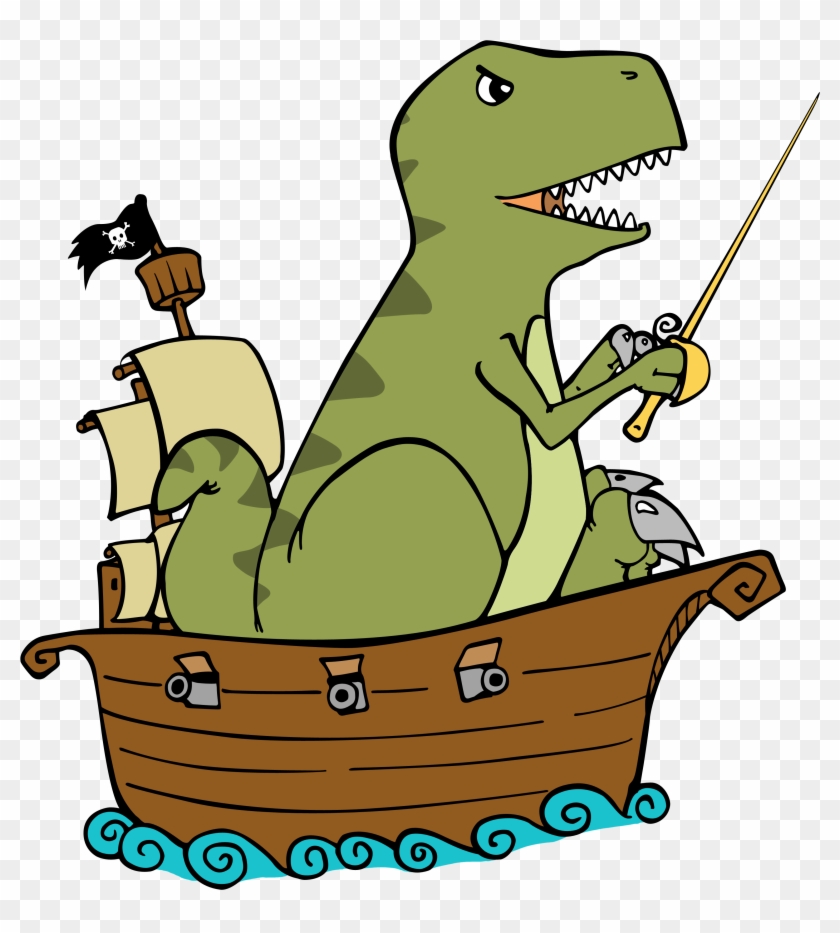 Pirate Dinosaur - Google Search - Dinosaur Pirate, No Logo Shower Curtain #175024