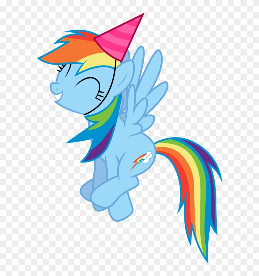 Rainbow Dash Rarity Party Hat Birthday Clip Art - Rainbow Dash Rarity Party Hat Birthday Clip Art #175278