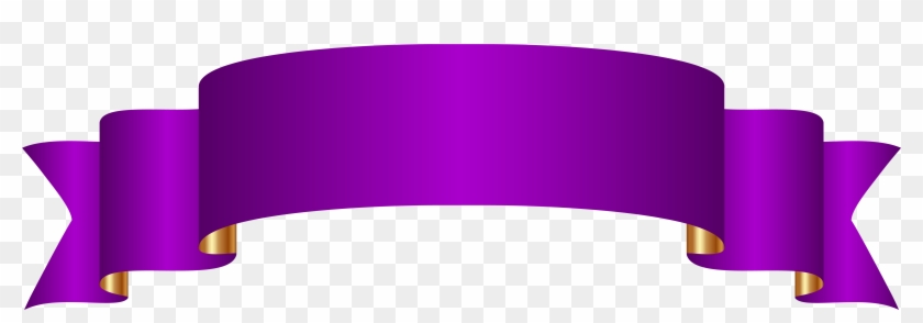 Purple Banner Transparent Png Clip Art Image - Faixa Para Topo De Bolo #175348