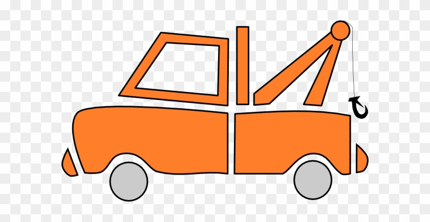 Orange Tow Truck Clip Art - Orange Tow Truck #175347