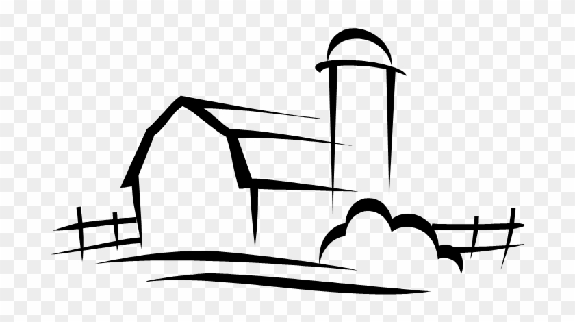 Red Barn Silhouette Clip Art - Line Drawings Of Barns #175365