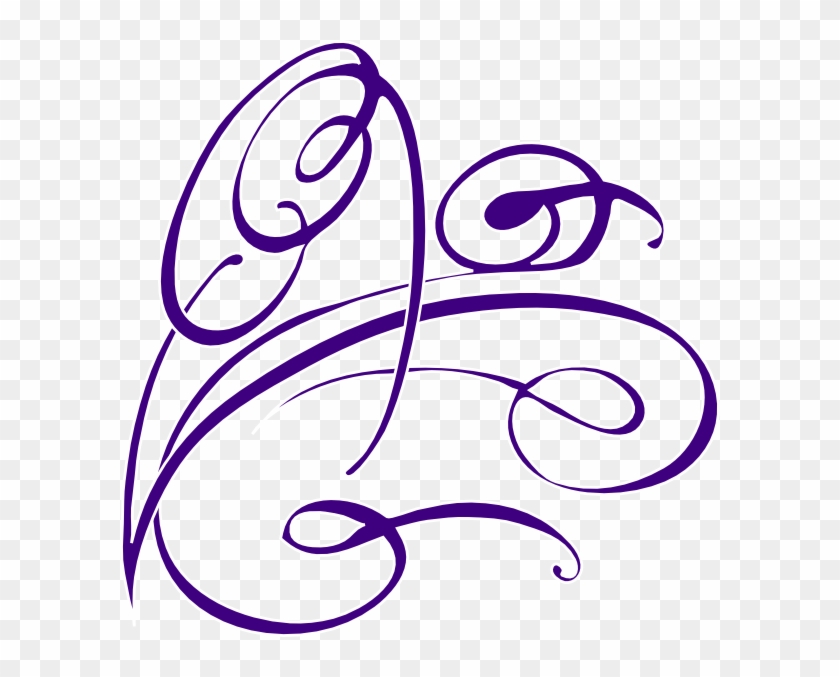 Decorative Swirl Purple Clip Art At Clker Com Vector - Swirl Clip Art #175382