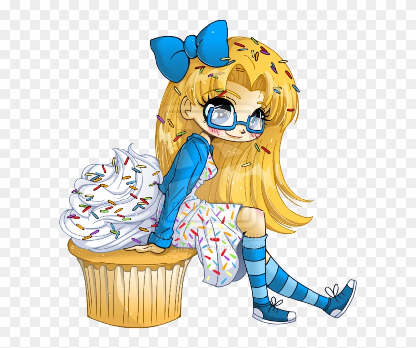 Very Vanilla Cupcake Girl - Anime Cupcake Girl Png #175388