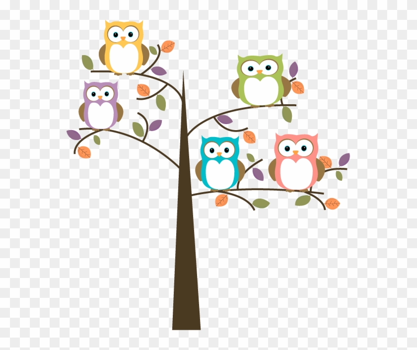 Clipart Back To School - Owls On A Tree #175398