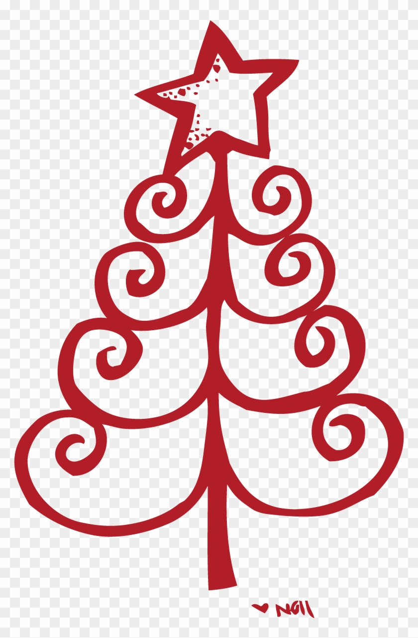 Free Printable Dr - Red Christmas Tree Clip Art #175493