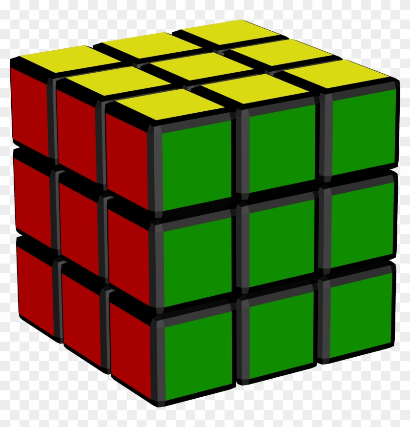 Unique Clip Art Cube Medium Size - Rubik's Cube Transparent Background #175494