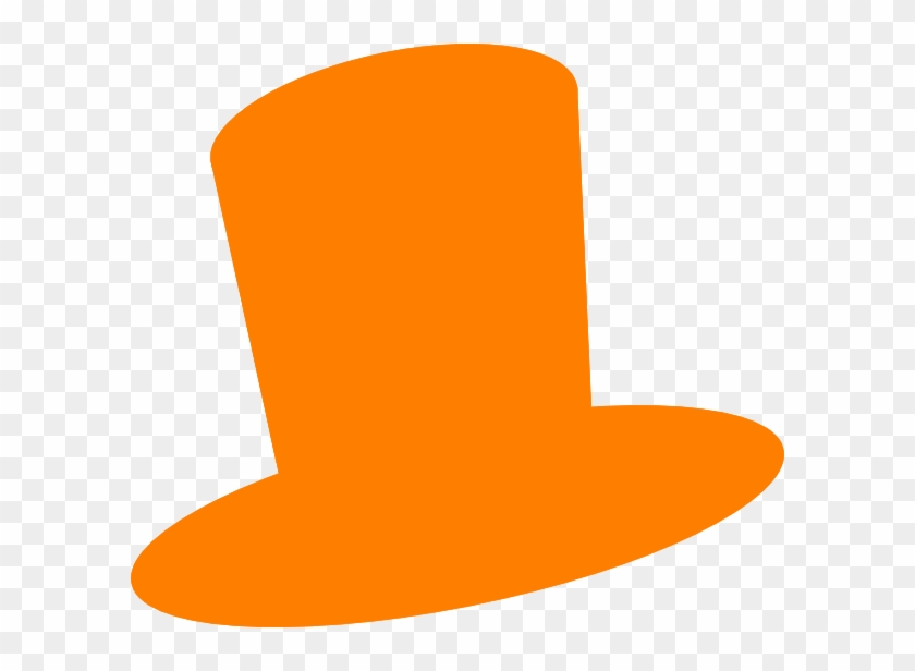 Orange Hat Clip Art At Clker - Orange Top Hat Clipart #175578